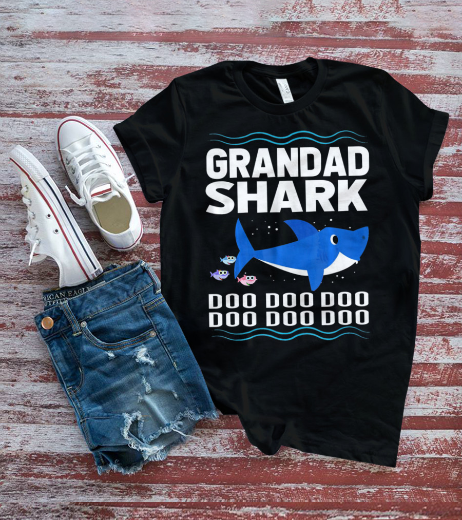 Grandad Shark Doo Doo Doo Doo Doo Doo Funny Baby T-Shirt