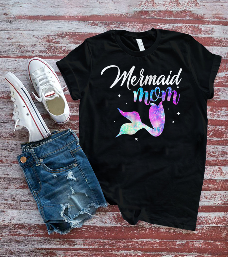 Mermaid Mom Mother Mermom Birthday T-Shirt