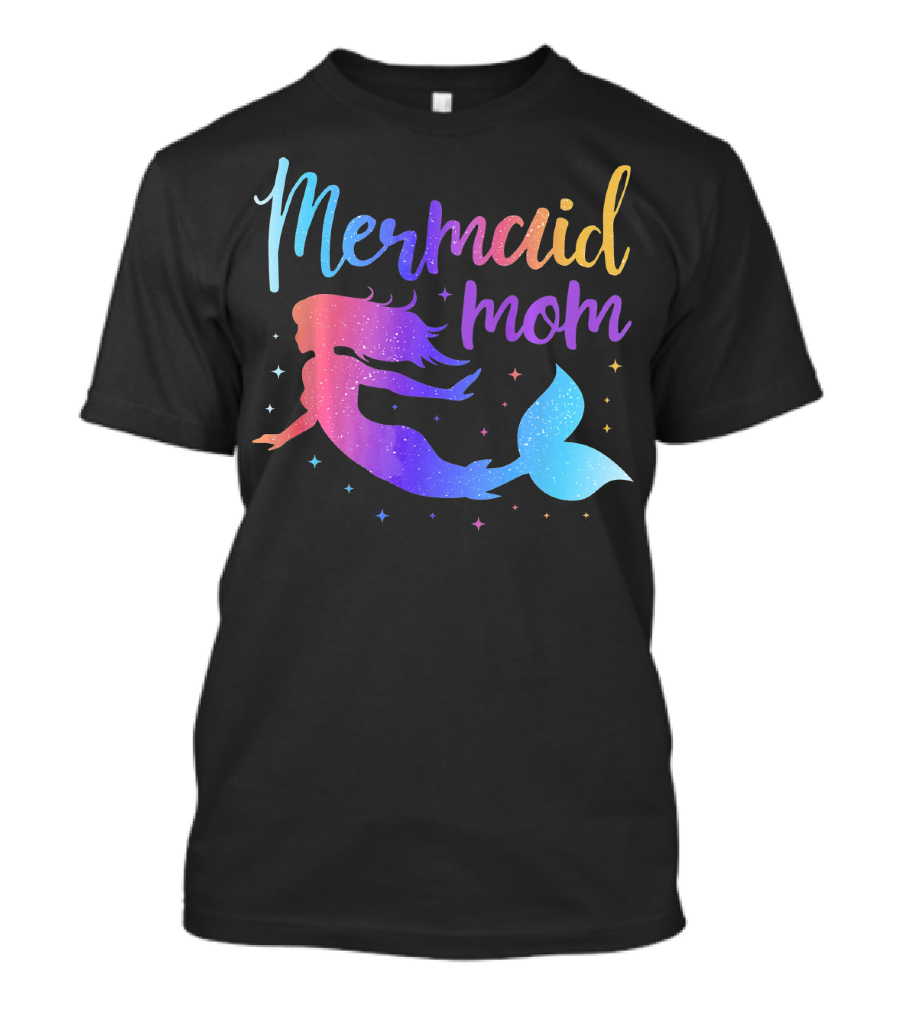 Mermaid Mom Gradient Silhouette For Bachelorette Party T-Shirt