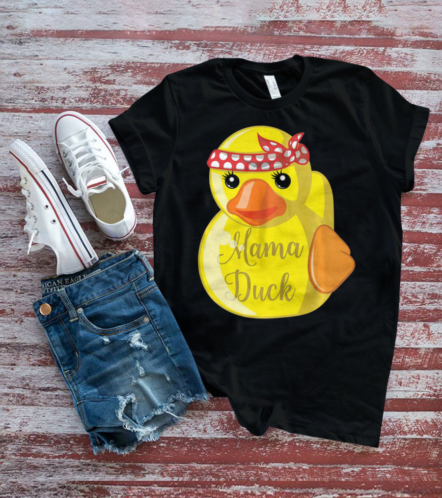 Mama Duck Bandana Polka Dot Style Quack Squad T-Shirt