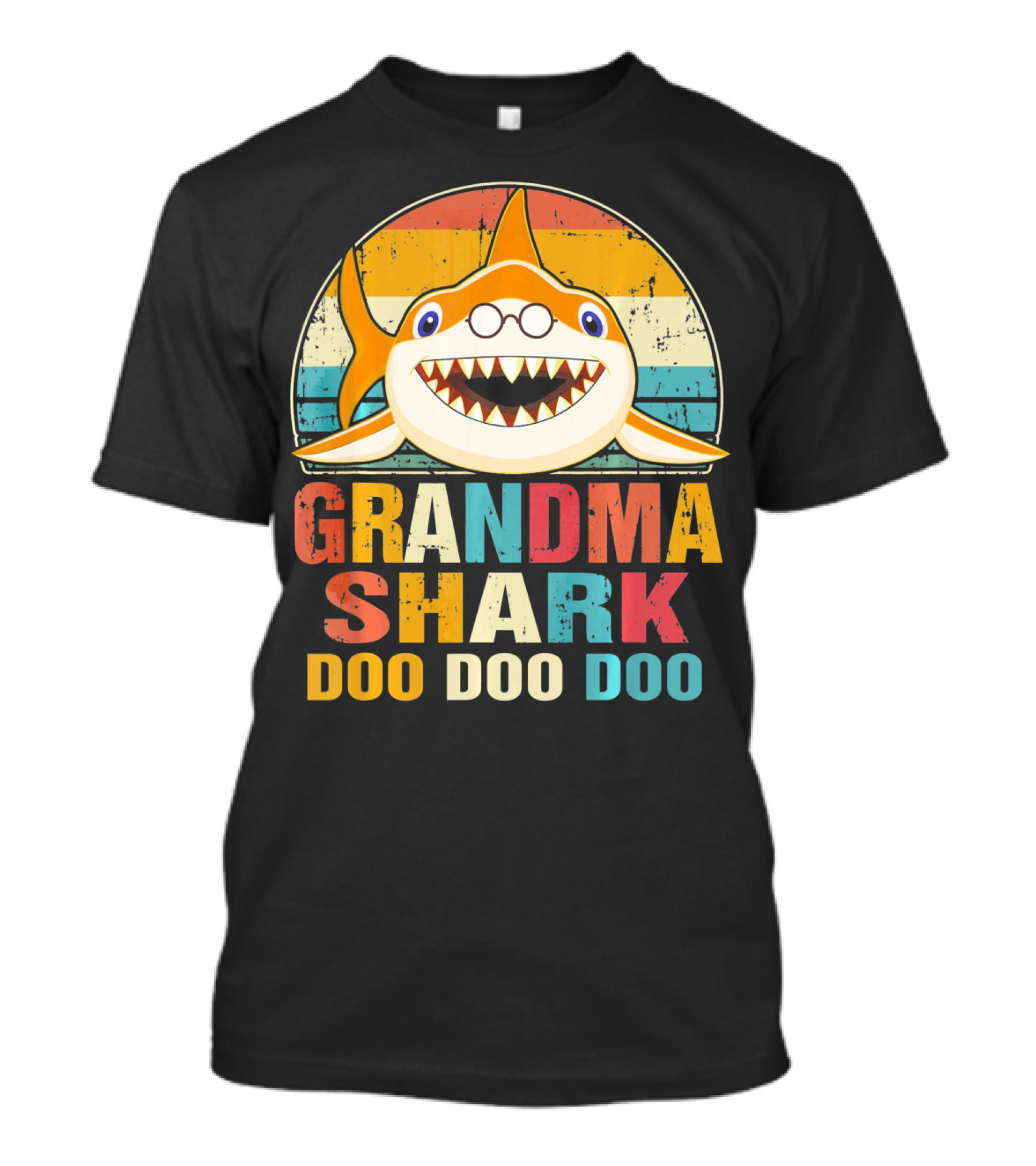 Grandma Shark Doo Doo Doo Retro T-Shirt