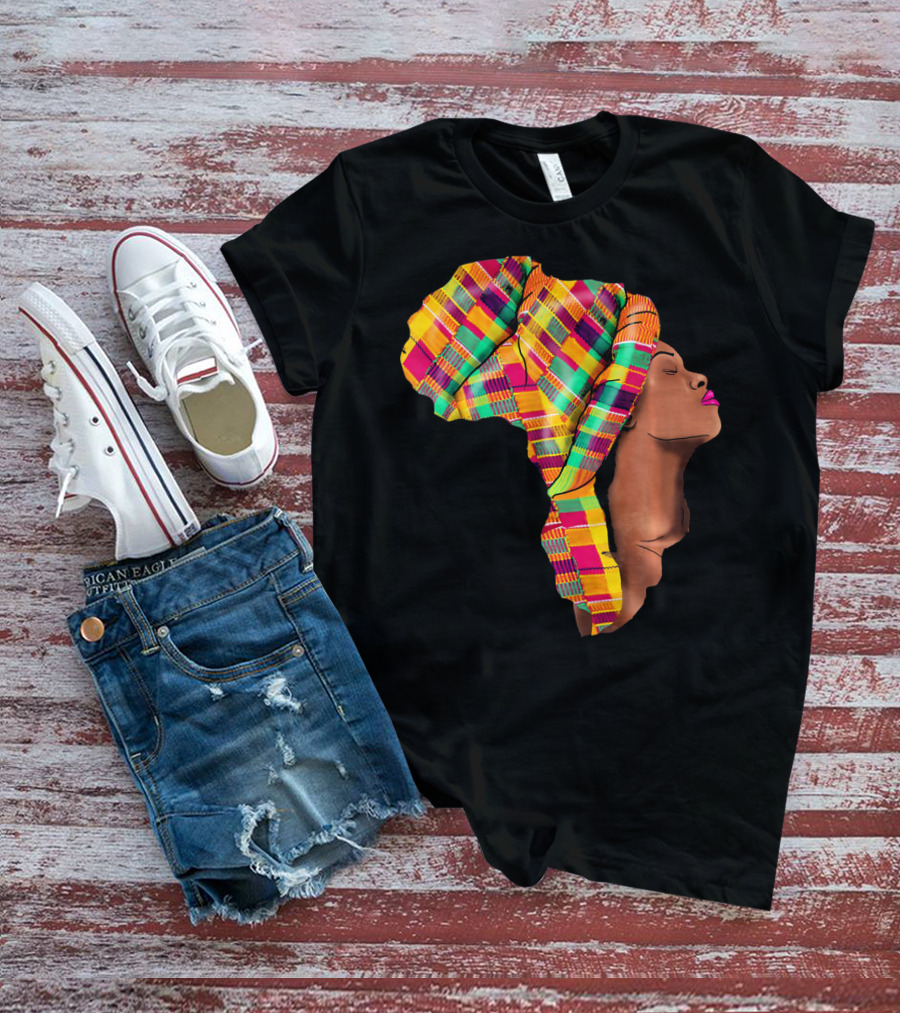 Oheneba Kente Headwrap African Mom Mother's Pride T-Shirt