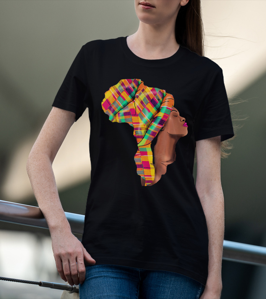 Oheneba Kente Headwrap African Mom Mother's Pride T-Shirt