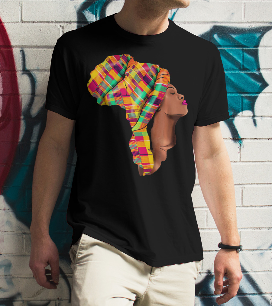 Oheneba Kente Headwrap African Mom Mother's Pride T-Shirt