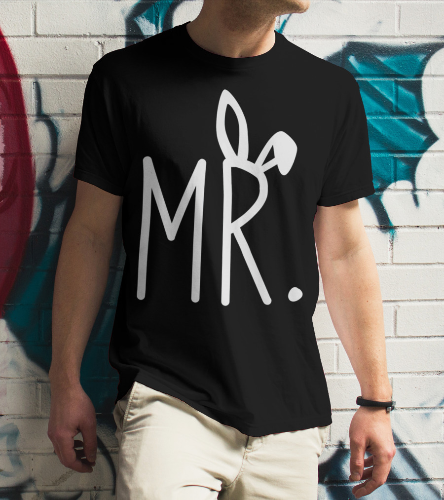MR. Bunny Ears Mens Easter T-Shirt