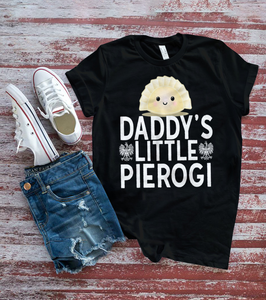 Daddy's Little Pierogi Kids Dyngus Day Polish Heritage Cute Emblem T-Shirt