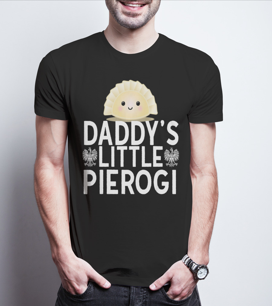 Daddy's Little Pierogi Kids Dyngus Day Polish Heritage Cute Emblem T-Shirt