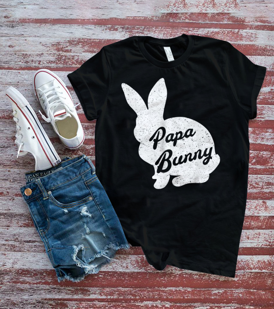 Papa Bunny Funny And Cute Easter Mens T-Shirt