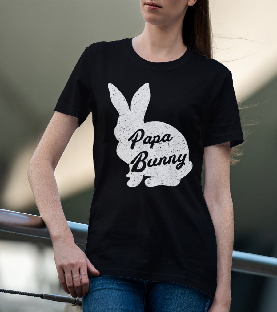Papa Bunny Funny And Cute Easter Mens T-Shirt
