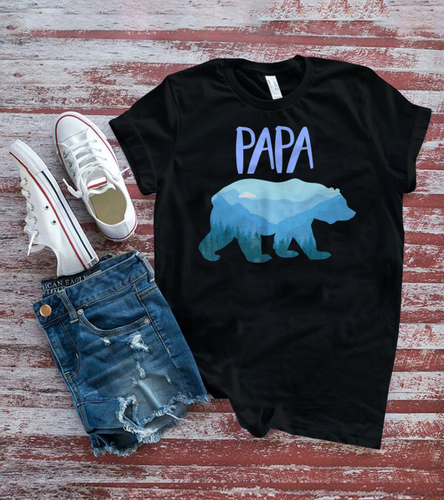 Papa Mountain Bear Mens Papa Bear T-Shirt