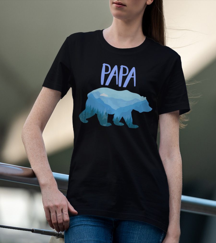 Papa Mountain Bear Mens Papa Bear T-Shirt