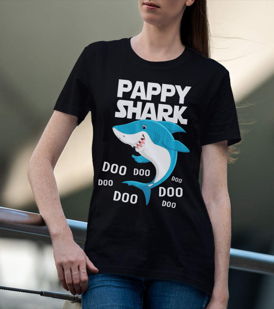 Pappy Shark Doo Doo Doo Grandpa Father's Day T-Shirt
