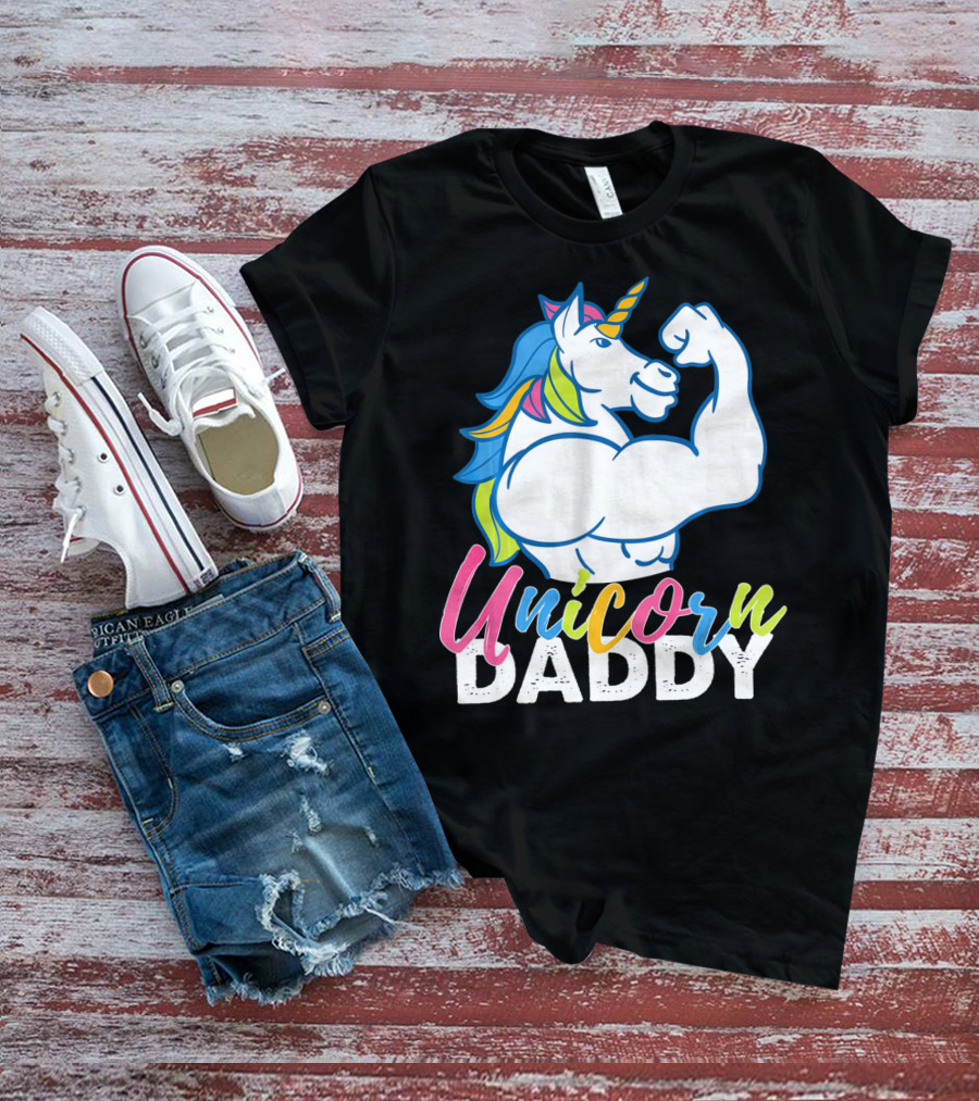 Unicorn Daddy Funny Gym Magic Bodybuil T-Shirt