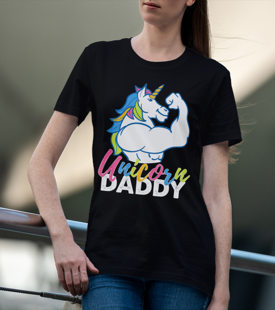 Unicorn Daddy Funny Gym Magic Bodybuil T-Shirt