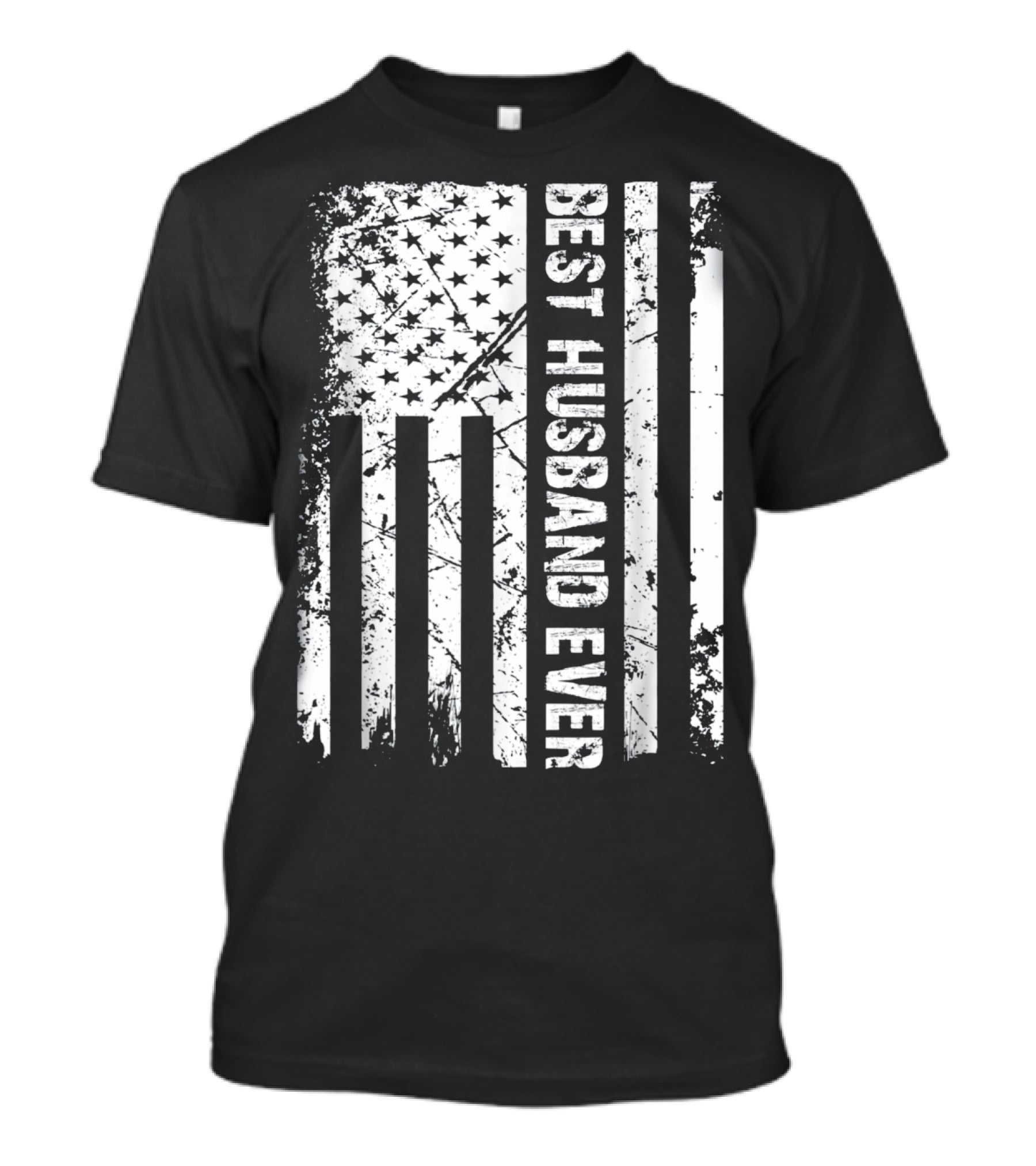 Best Husband Ever Distressed American Flag T-Shirt