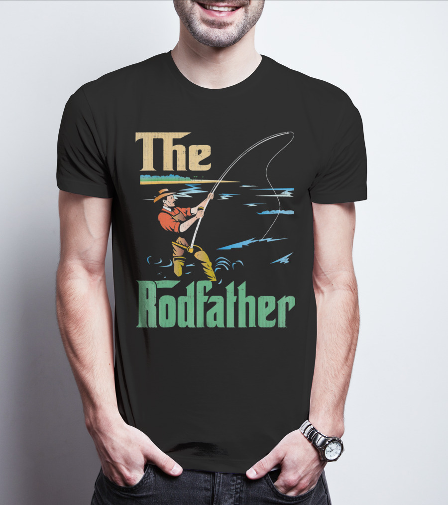 The Rodfather Fishing Fisherman T-Shirt