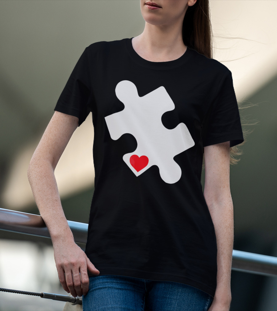 Love Autism Awareness Puzzle Heart T-Shirt