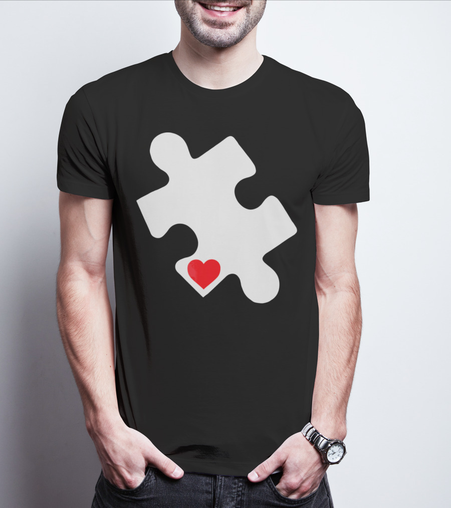 Love Autism Awareness Puzzle Heart T-Shirt