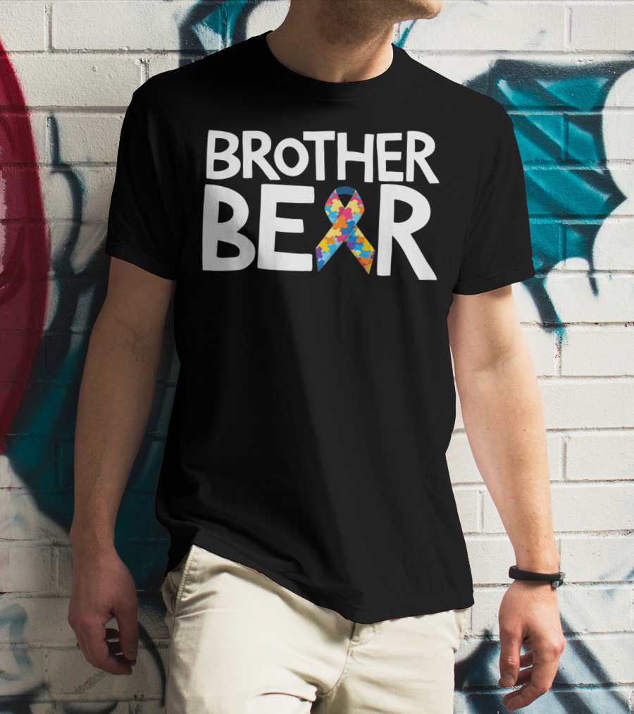 Brother Bear Autism Awareness Puzzle T-Shirt