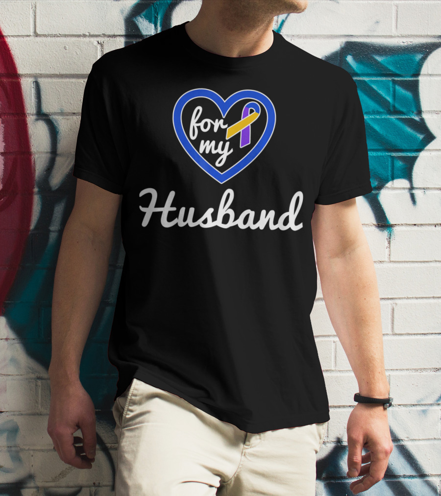 Bladder Cancer Awareness For My Husband With Heart T-Shirt