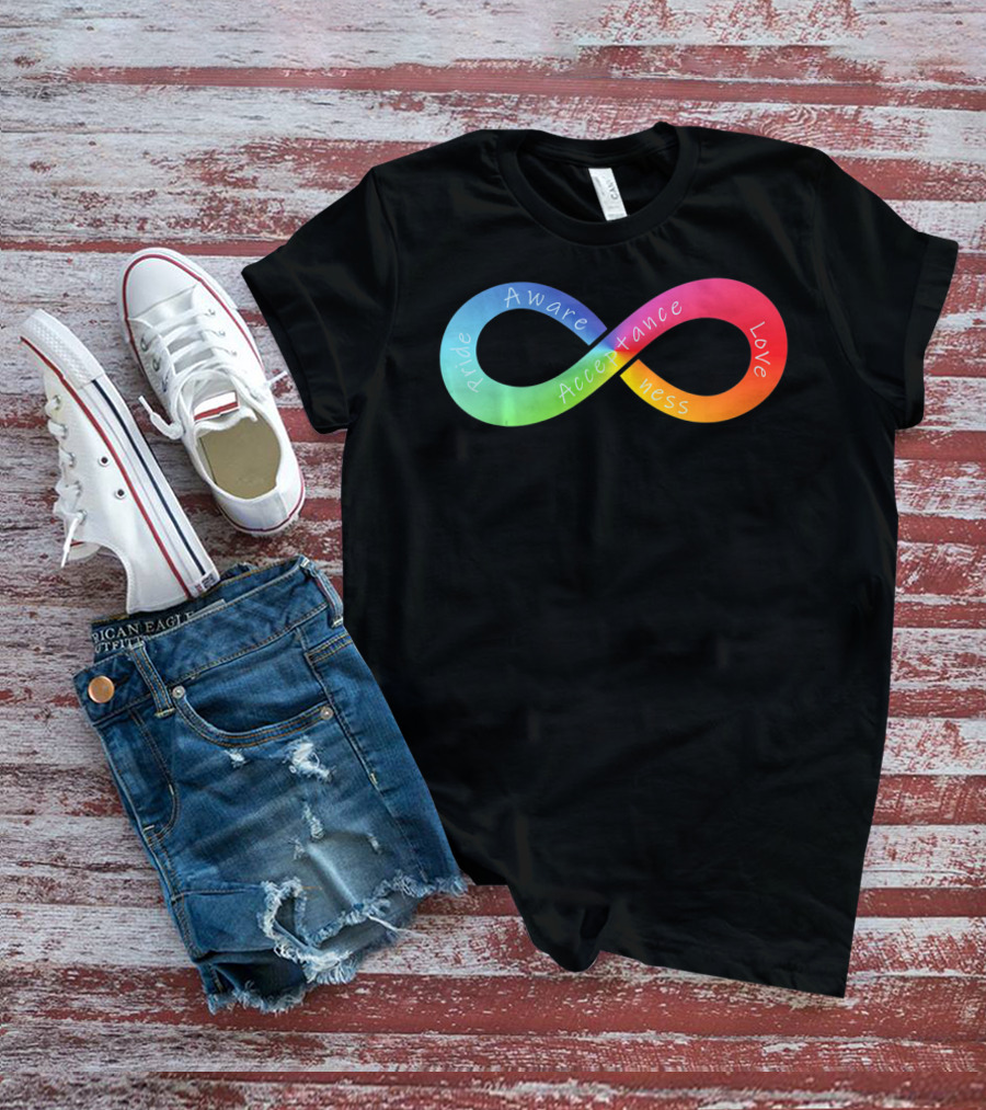 Pride Awareness Acceptance Love Rainbow Infinity Autism Awareness T-Shirt