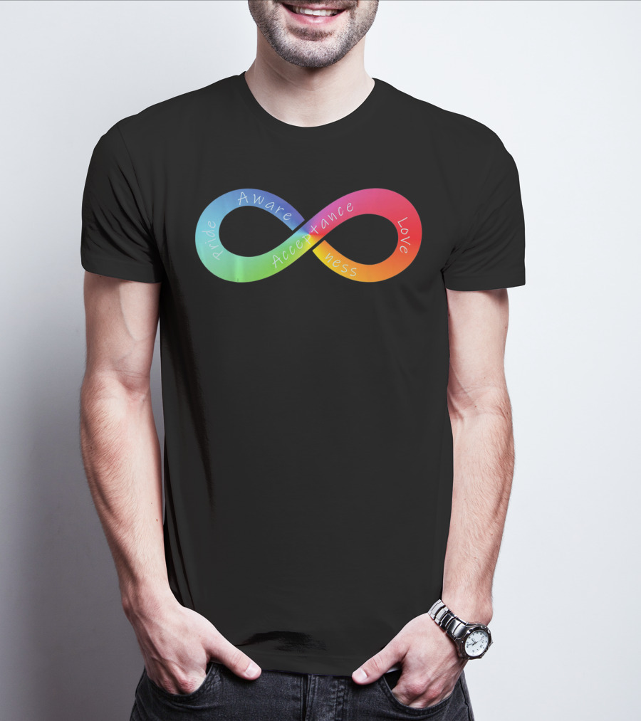 Pride Awareness Acceptance Love Rainbow Infinity Autism Awareness T-Shirt