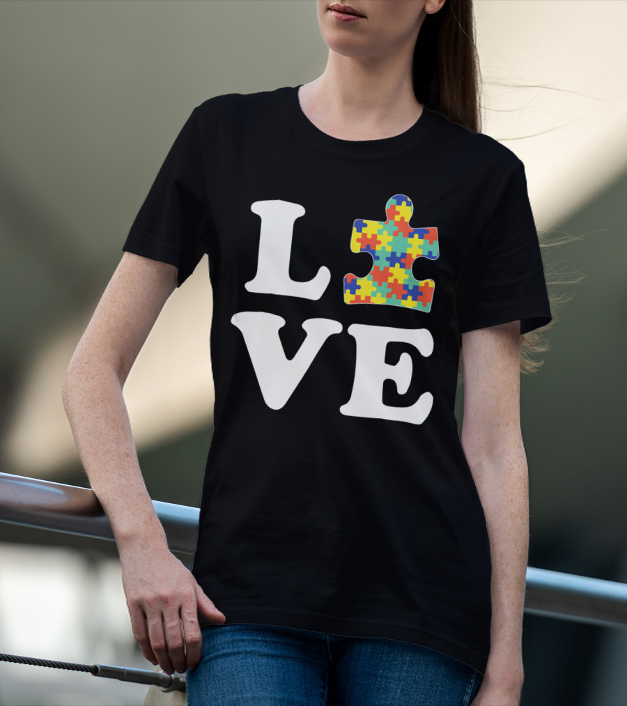 Love Autism Awareness Puzzle T-Shirt