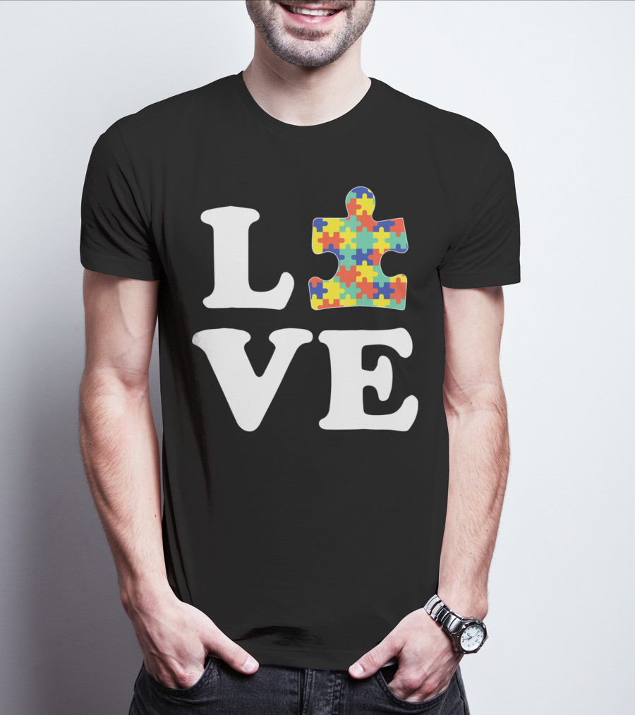 Love Autism Awareness Puzzle T-Shirt
