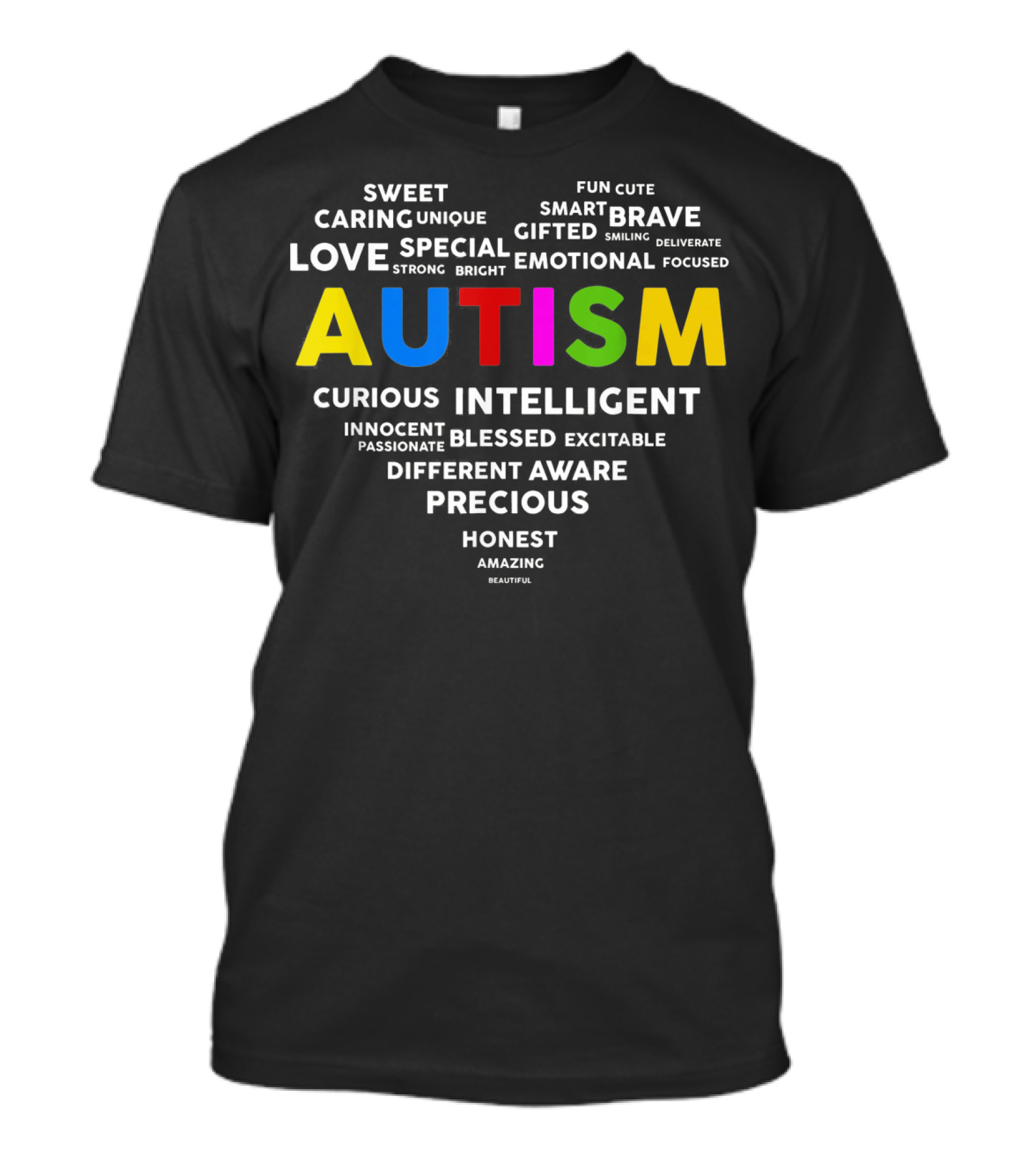 Autism Awareness Heart Love Brave Gifted Intelligent Blessed Precious T-Shirt