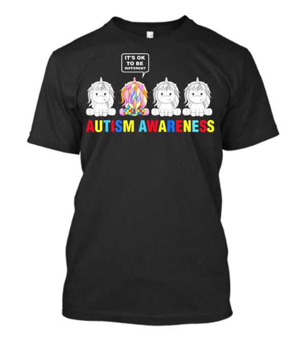 Autism Awareness Unicorn It's OK To Be Different T-Shirt