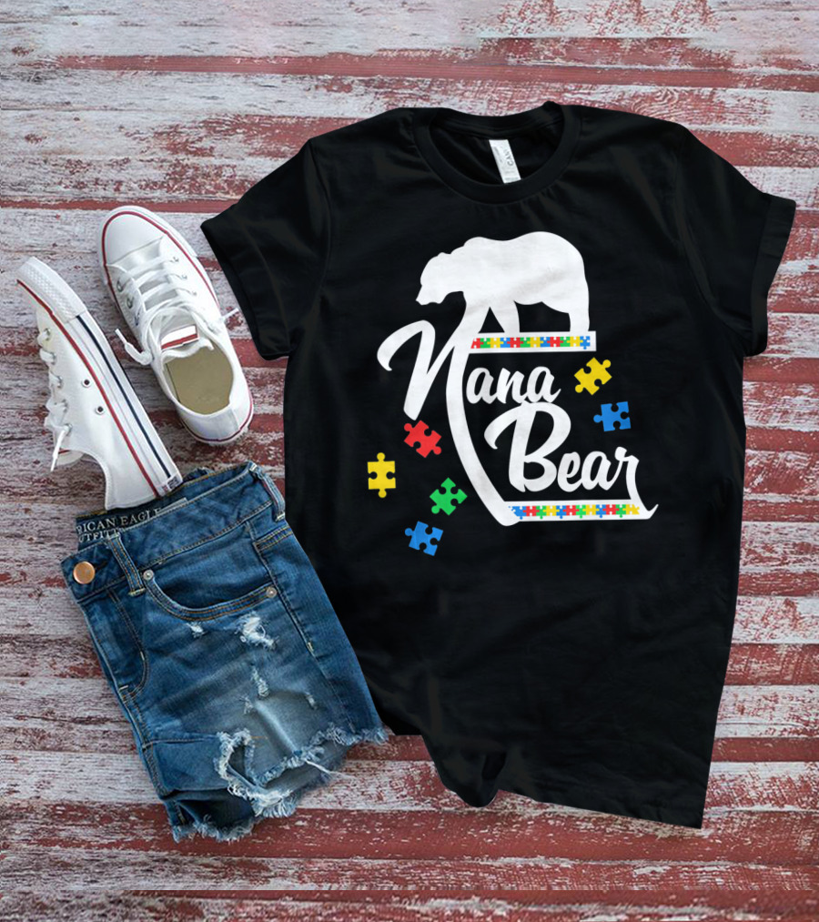 Nana Bear Puzzle Autism Awareness T-Shirt