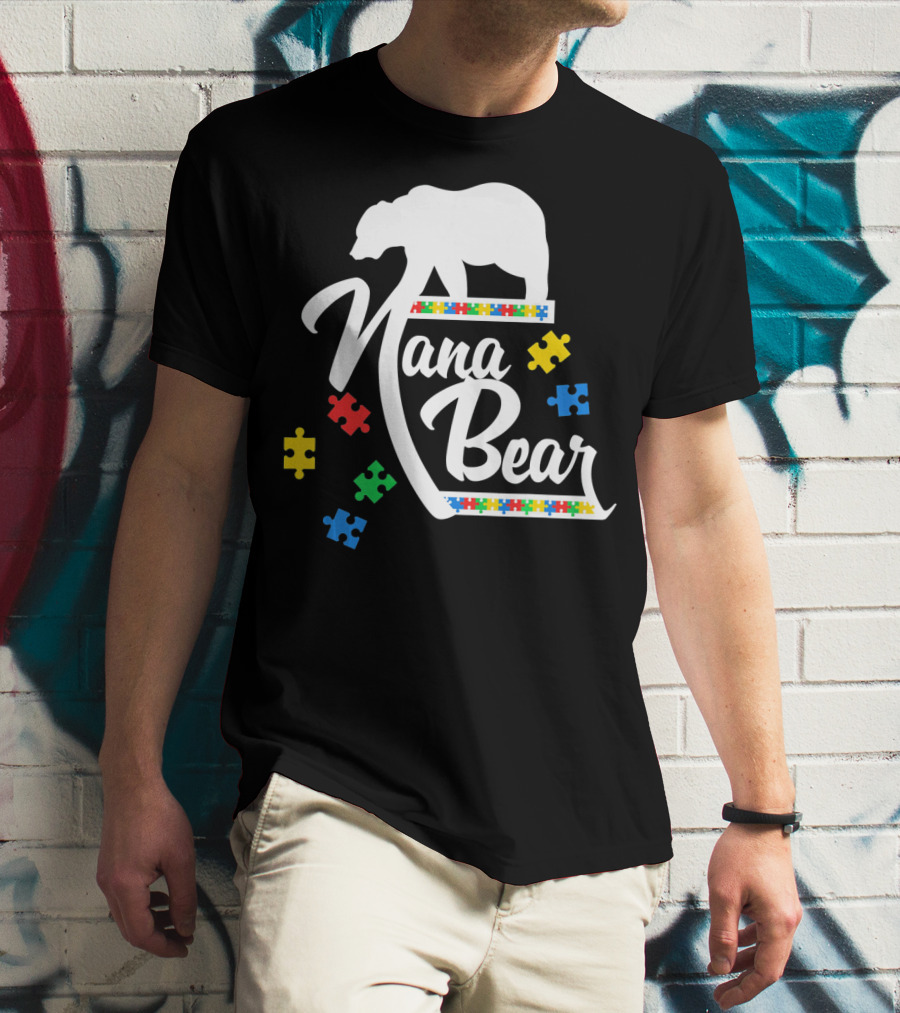 Nana Bear Puzzle Autism Awareness T-Shirt