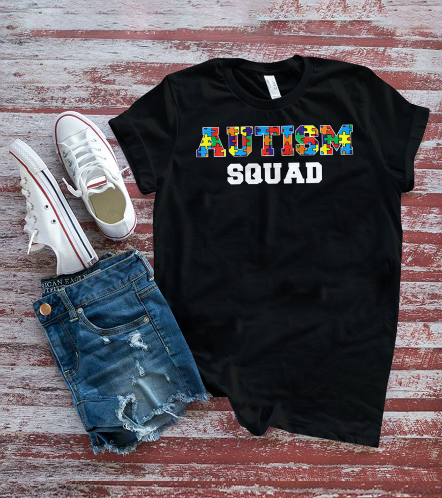 Autism Squad Puzzle Piece Pride Awareness T-Shirt