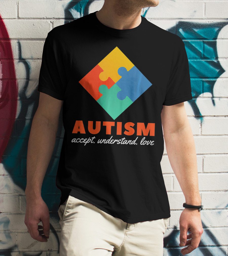 Autism Accept Understand Love Puzzle T-Shirt