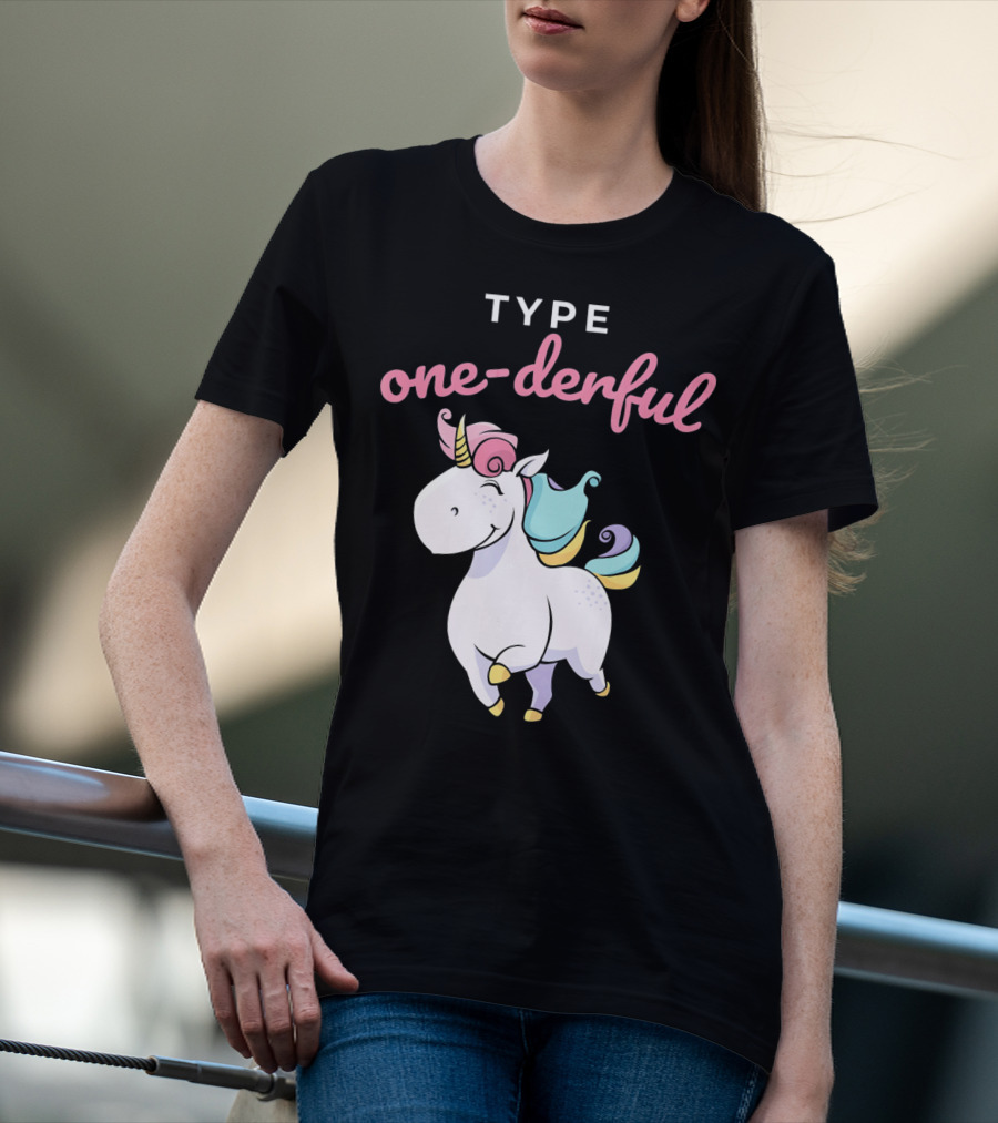 Type One-Derful Unicorn Type 1 Diabetes Awareness T-Shirt