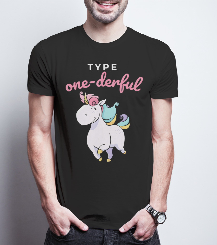 Type One-Derful Unicorn Type 1 Diabetes Awareness T-Shirt