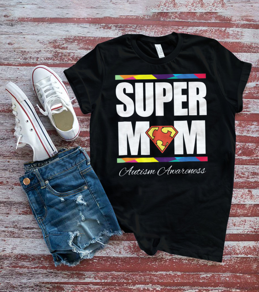 Super Mom Autism Awareness Iconic T-Shirt