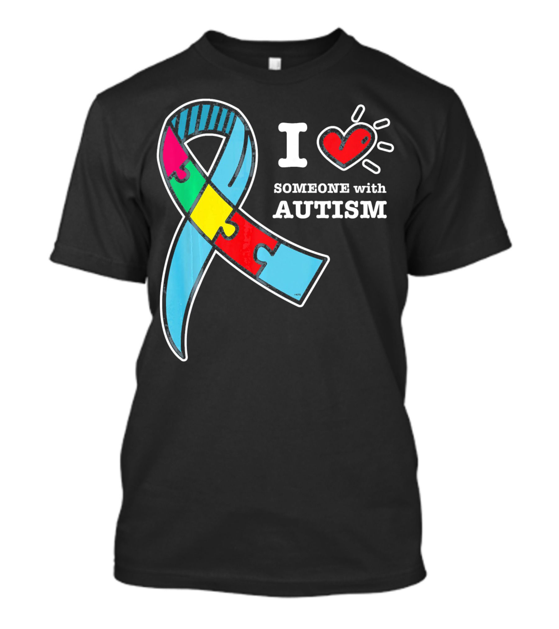 Autism Awareness I Love Someone With Autism Puzzle T-Shirt