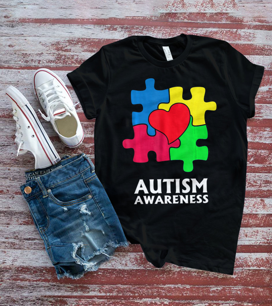 Autism Awareness Puzzle Heart Perfect Au T-Shirt