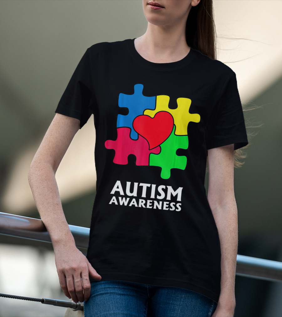 Autism Awareness Puzzle Heart Perfect Au T-Shirt