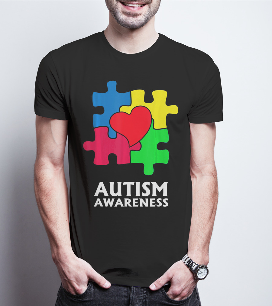 Autism Awareness Puzzle Heart Perfect Au T-Shirt
