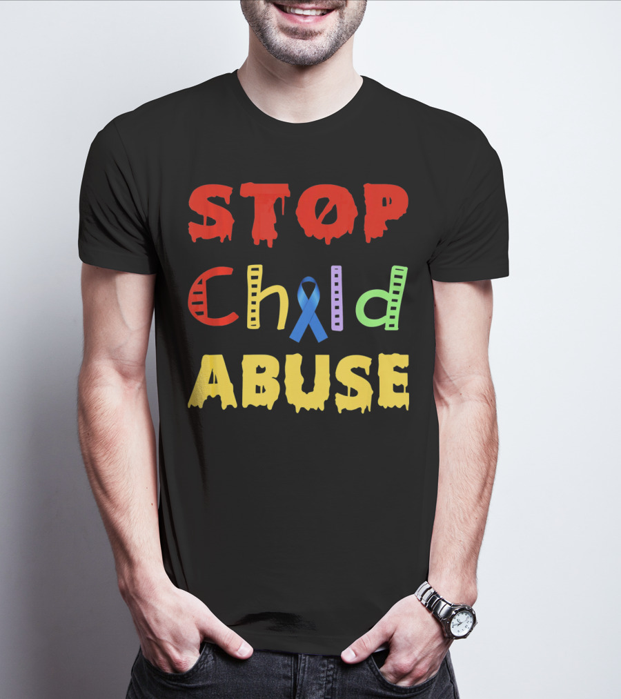 STOP Child Abuse Awareness Blue T-Shirt