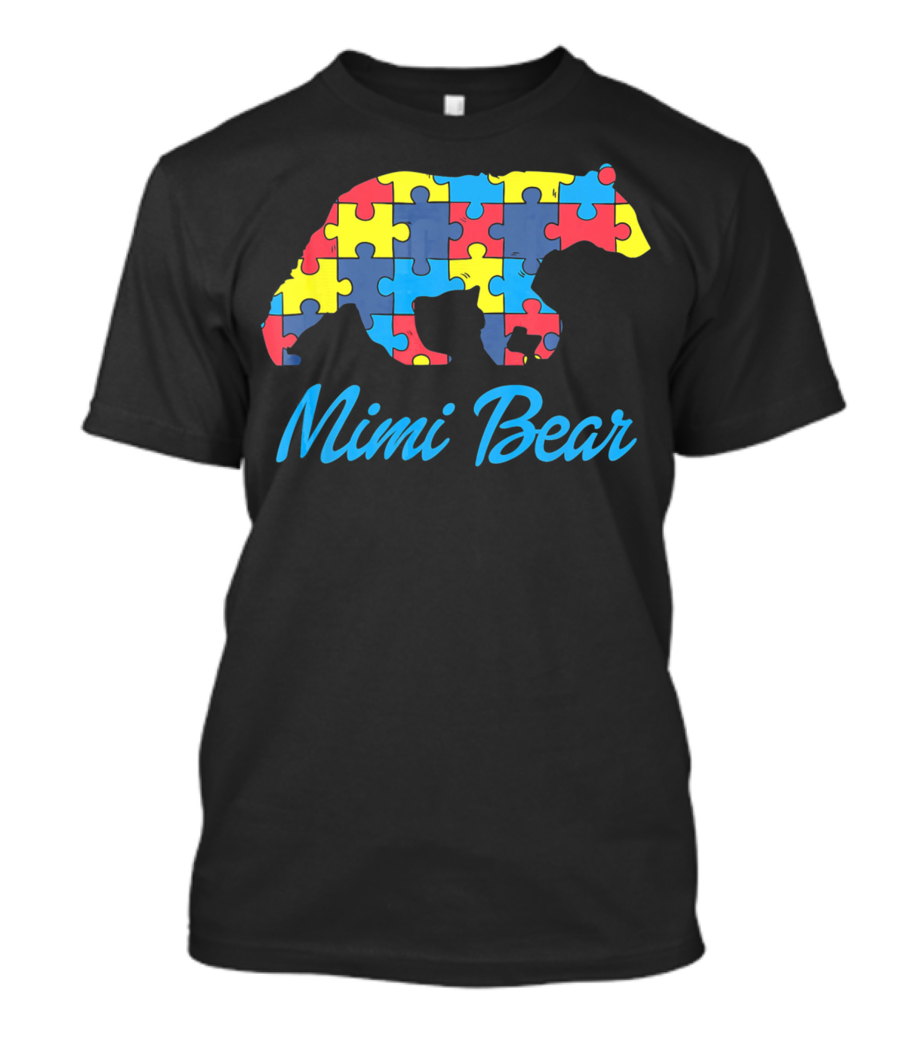 Mimi Bear Autism Awareness Puzzle T-Shirt