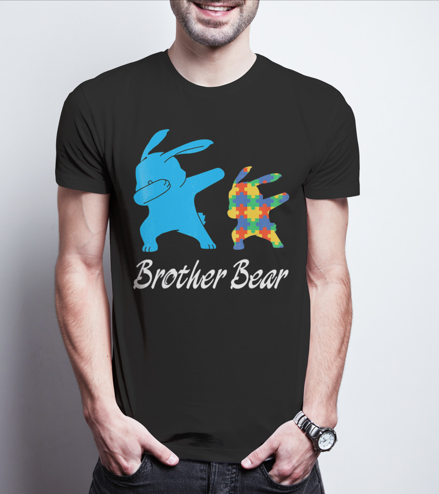 Brother Bear Cute Bunny Puzzle T-Shirt