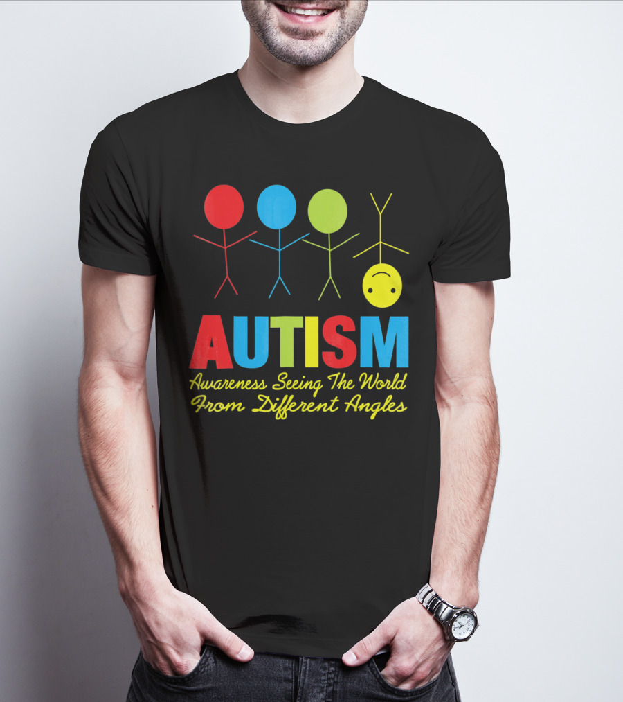 AUTISM Awareness Seeing The World From Different Angles T-Shirt