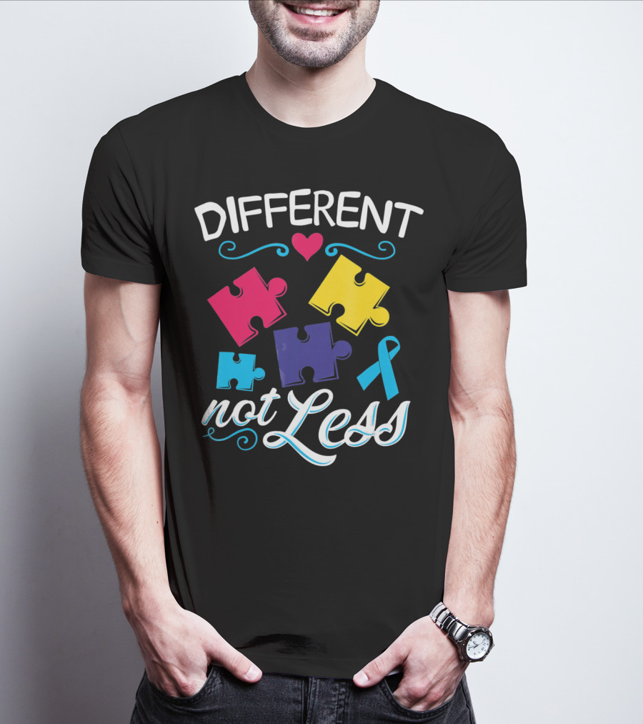 Different Not Less Autism Awareness Puzzle T-Shirt