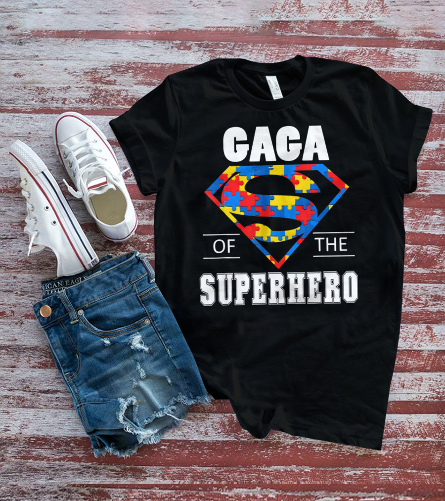 Gaga Superhero Autism Awareness Day T-Shirt