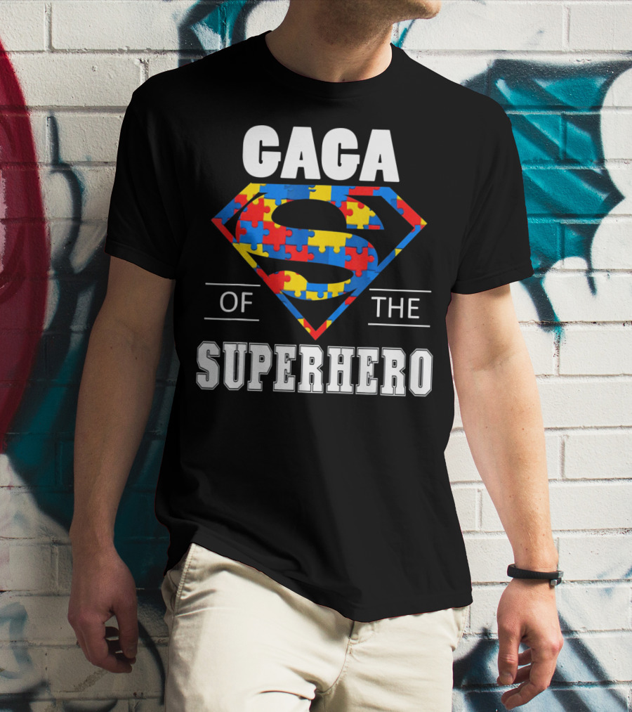 Gaga Superhero Autism Awareness Day T-Shirt