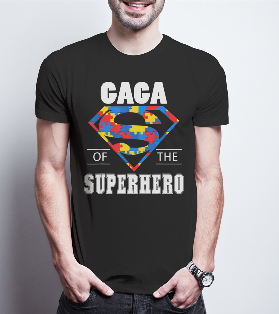 Gaga Superhero Autism Awareness Day T-Shirt