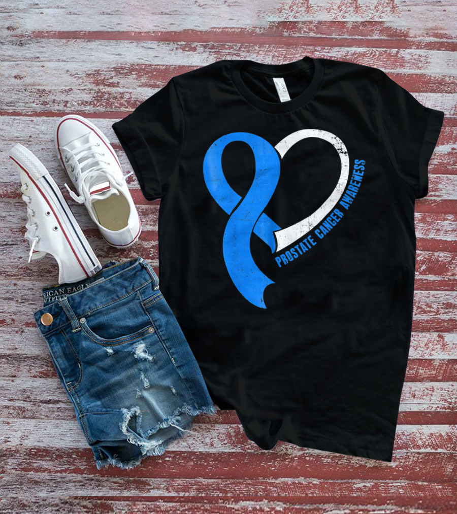 Prostate Cancer Awareness Heart T-Shirt